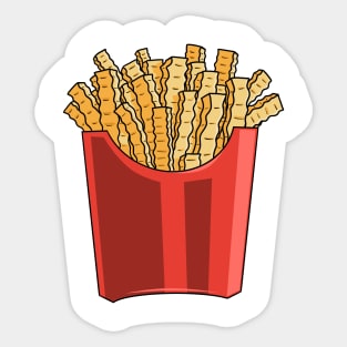 National Potato Day Crinkle Cut Fries Sticker